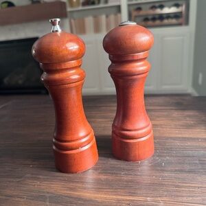 Mr Dudley Wooden Salt and Pepper Shakers